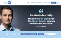 First screen capture by European Democracy Consulting's Logos Project for Open Vlaamse Liberalen en Democraten