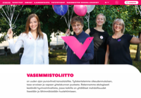 First screen capture by European Democracy Consulting's Logos Project for Vasemmisto