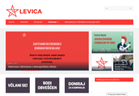 First screen capture by European Democracy Consulting's Logos Project for Levica